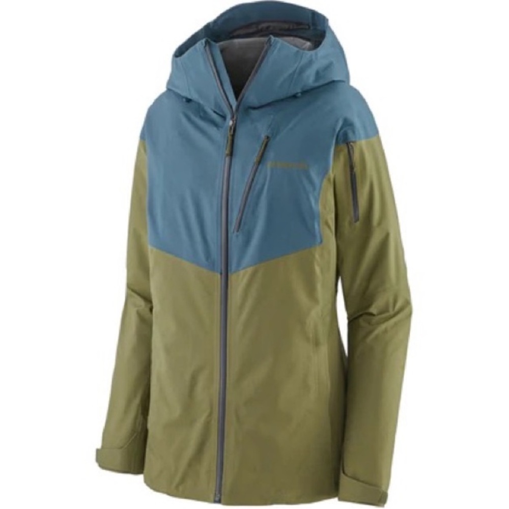 Patagonia Women's SnowDrifter Ski Jacket - Blue and Green - Size Small